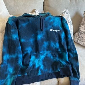 Champion | Blue Tie-dye Hoodie